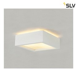 Plaster Ceiling luminaire GL 104 E27, rectangular, white plaster