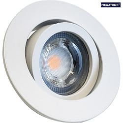 recessed luminaire DECOCLIC KOIN DTW round, swivelling, Dim-To-Warm, set of 1 IP20, white dimmable 7