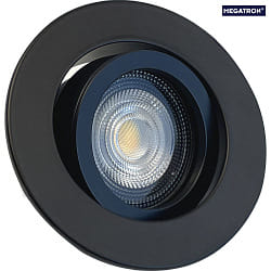 recessed luminaire DECOCLIC KOIN DTW round, swivelling, Dim-To-Warm, set of 1 IP20, black dimmable 7