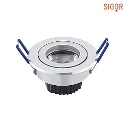 LED Downlight module ARGNET, 5W, 365lm, 2800-2000K, 36, dimmable, brushed alu