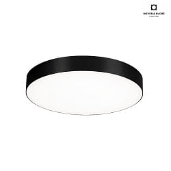 LED Wall /Ceiling luminaire ROBY 3.5, IP44,  35.5cm, dimmable, white, 32W 2700K, black