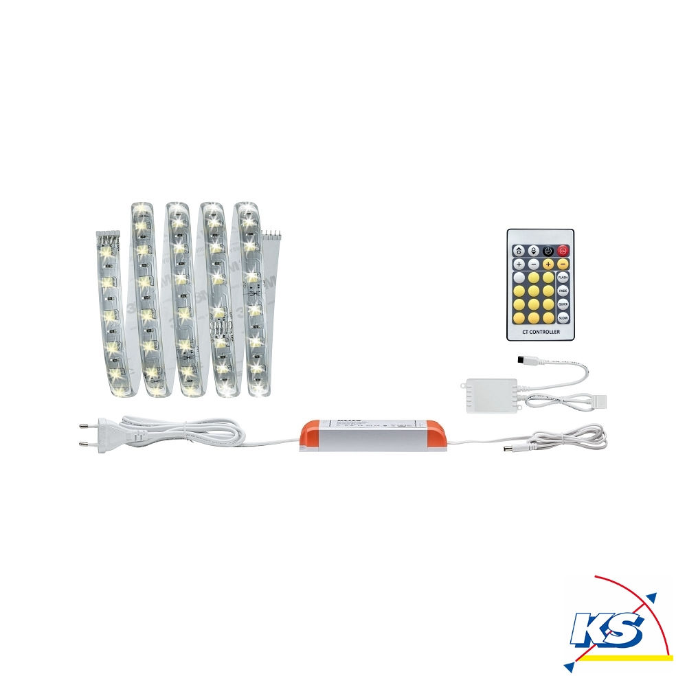 LED Strip MAX LED sæt, 10W, 230V/24V, med hvid lysstyring - Paulmann - KS Lys Online-Shop - Lamper, Belysning, Lyskilder